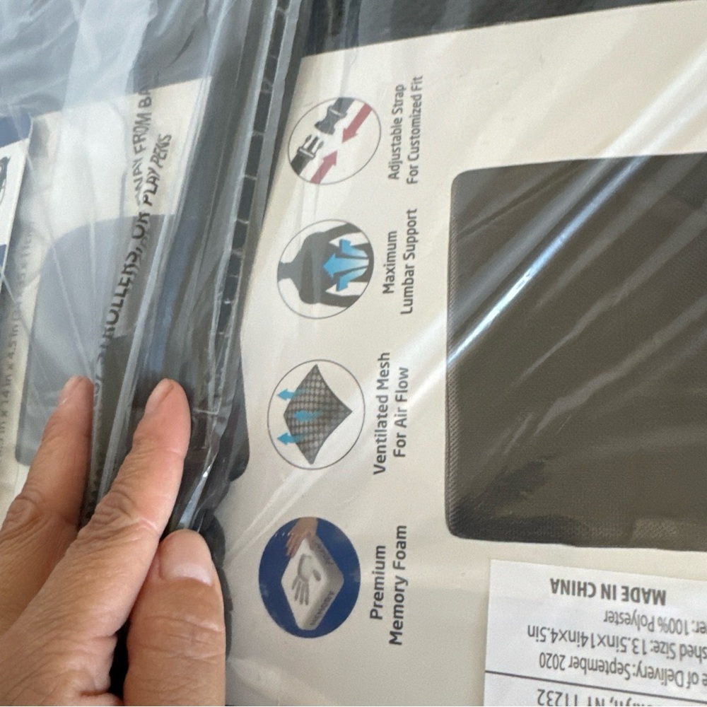 Samsonite Premium Memory Foam Lumbar Support Cushion NEW. - Picture 6 of 7